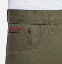 NAKED & FAMOUS Jeans*Weird Guy Army Green Duck Sel