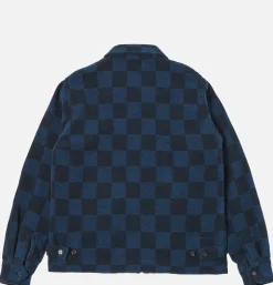 UNIVERSAL WORKS Blousons & Manteaux*Windcheater Jacket Navy Checkerboard