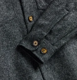 PORTUGUESE FLANNEL Chemises*Wool Field Over Shirt Grey