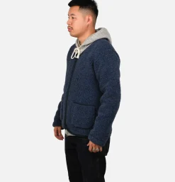 COLDBREAKER Sweats & Polaires*Zip Up Vee Cardigan Darkblue
