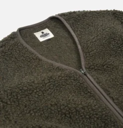 COLDBREAKER Sweats & Polaires*Zip Up Vee Cardigan Khaki